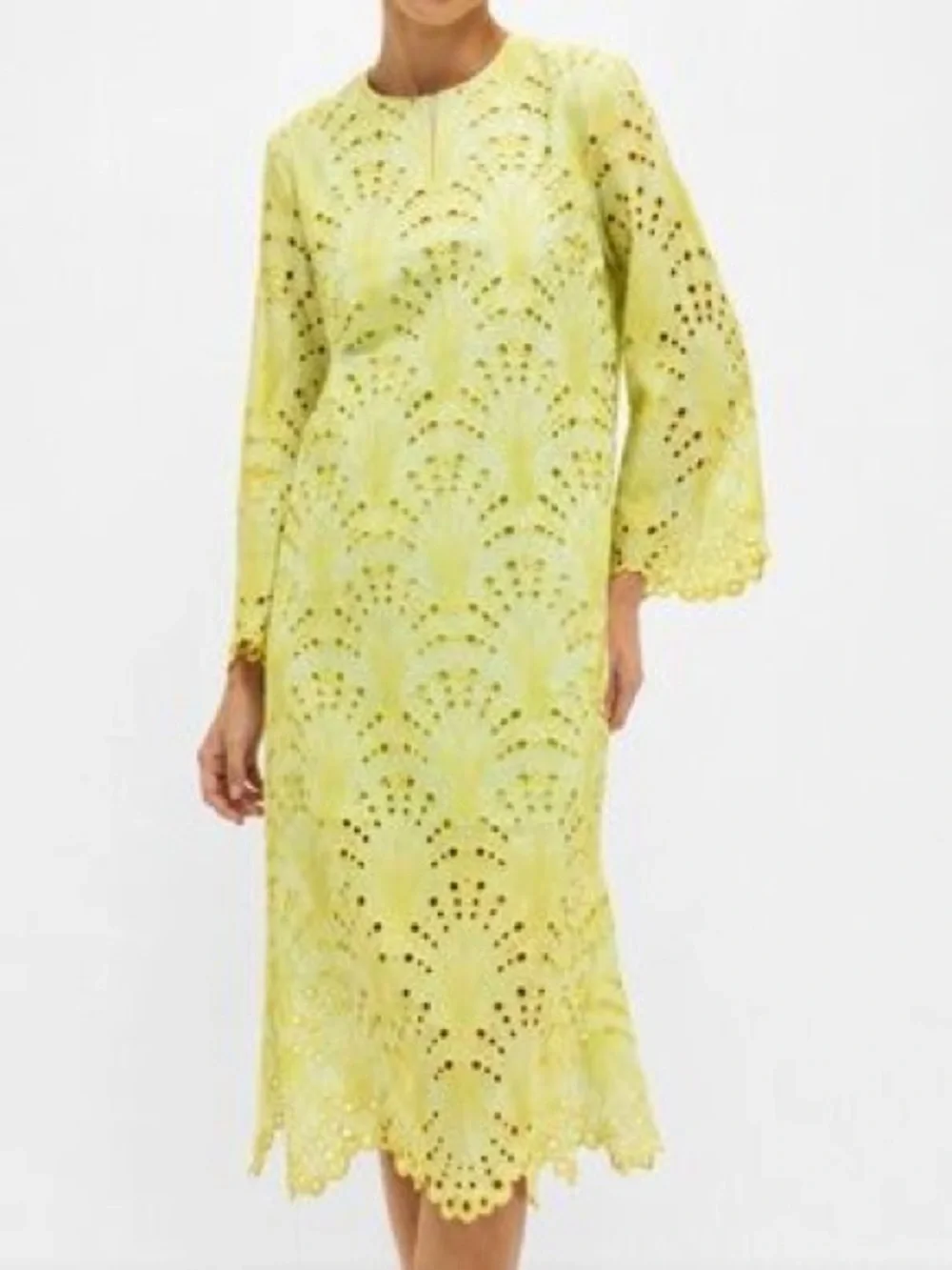 Tuckernuck Mint and Mimosa Eyelet Jamie Dress Sz XL - Picture 1 of 5